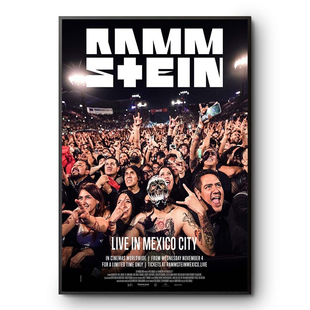 Rammstein Live In Mexico City Poster Nov 4 2026 Metal Band Concert
