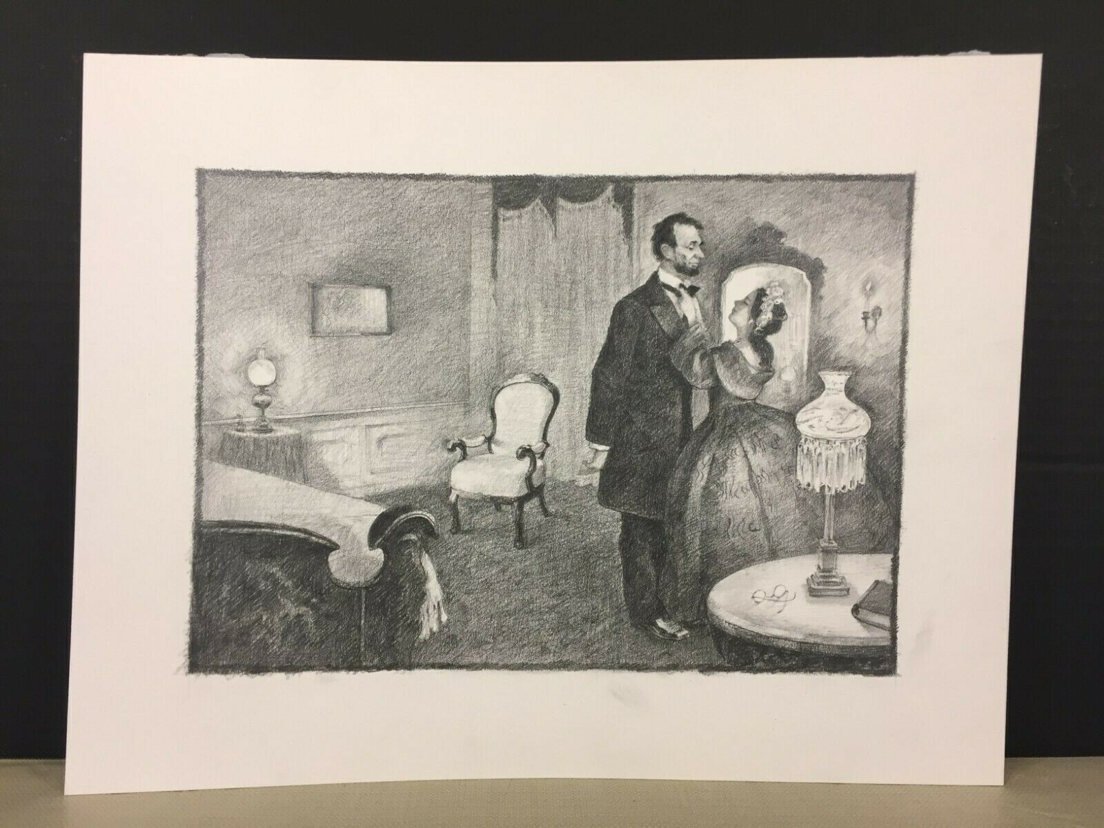 Gore Vidal\'s Lincoln Book Original Illustration by Thomas B Allen Franklin Mint 