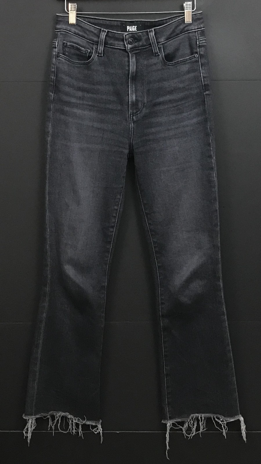 PAIGE Claudine High Rise Flare Jeans in Black Lotus Size 27
