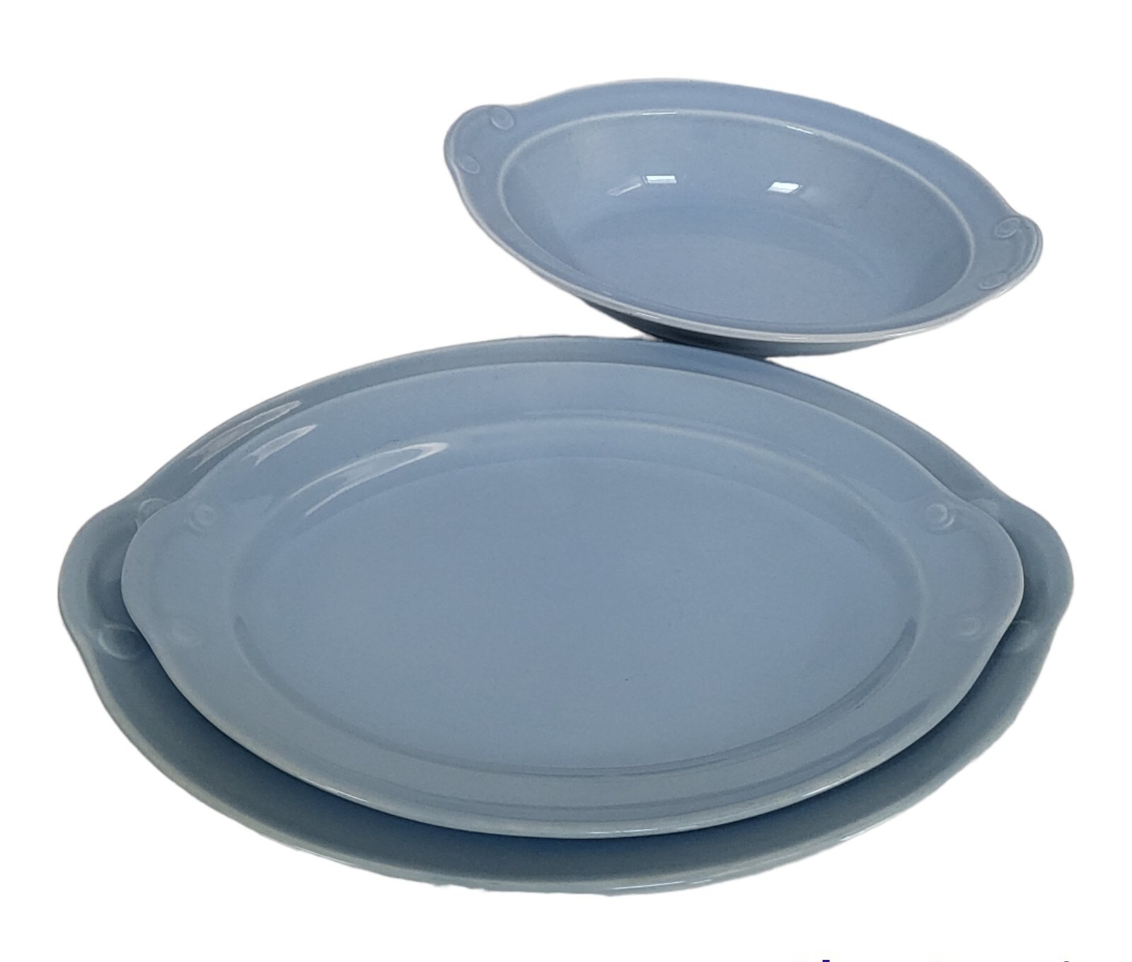 Luray Pastels Blue 3 PC serving Set Vntage TS&T 