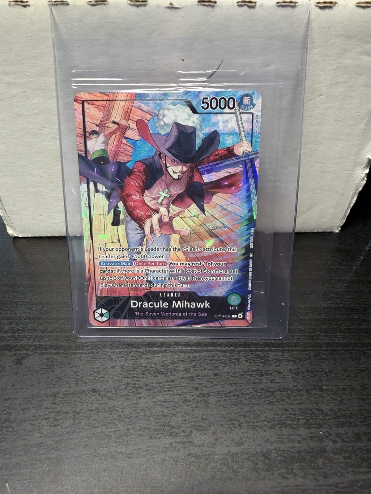 2026 One Piece EN Dracule Mihawk PSA Promo Exclusive Sealed OP14-020 2026 One Piece EN Dracule Mihawk PSA Promo Exclusive Sealed OP14-020