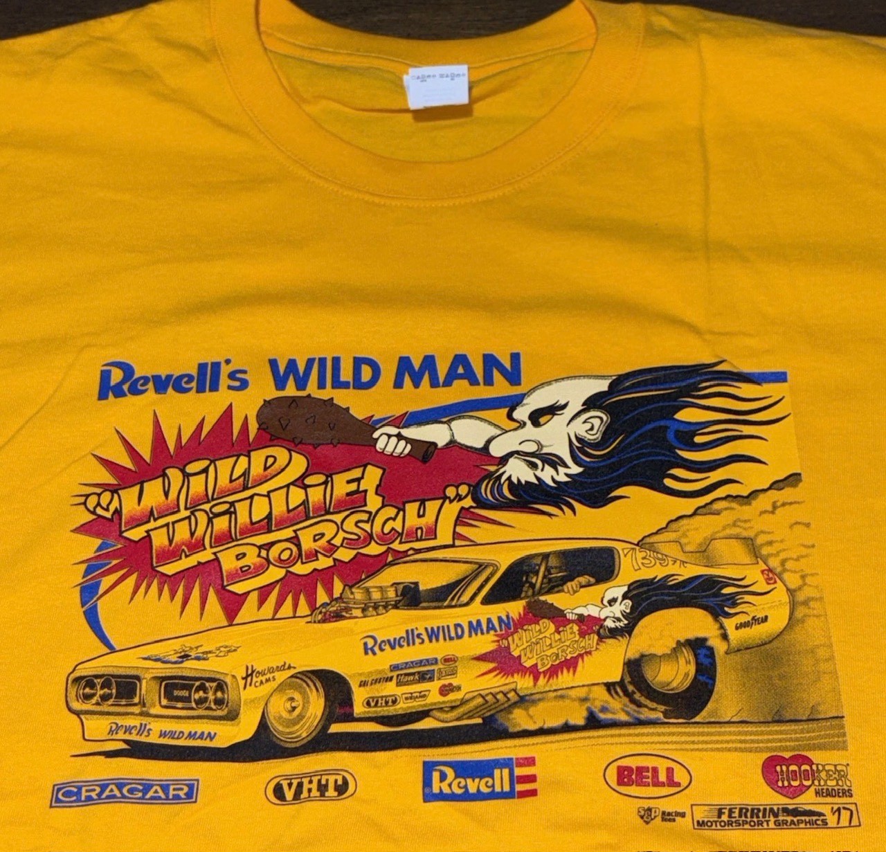 VRHTF NHRA VTG REVELL WILD WILLIE BORSCH REVELLS WILD MAN FC 3XL T SHIRT NEW\