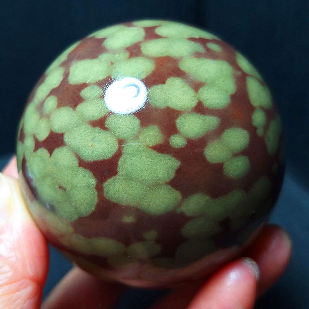 Rare 391G Natural Polished Ocean Jasper Ecology Sphere Ball Reiki Healing A3037