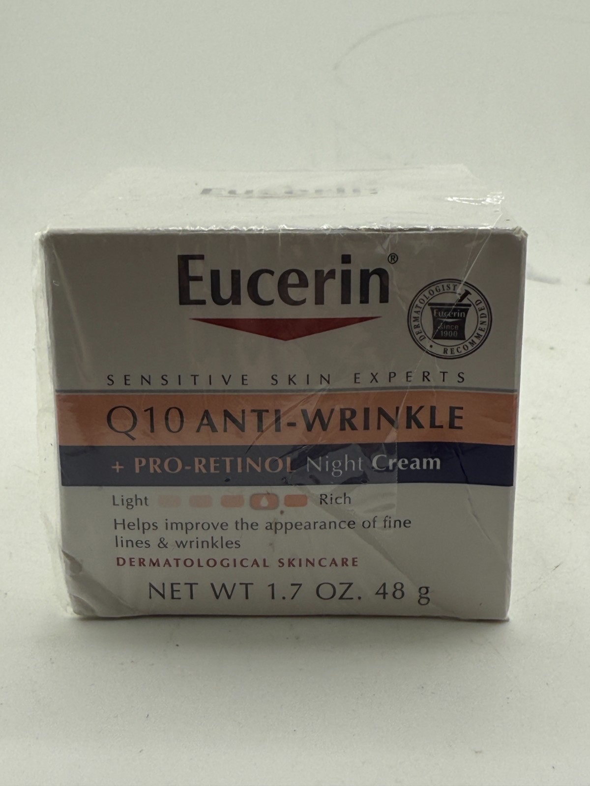 Eucerin Q10 Anti-Wrinkle Face Night Cream, Unscented 1.7 Ounce