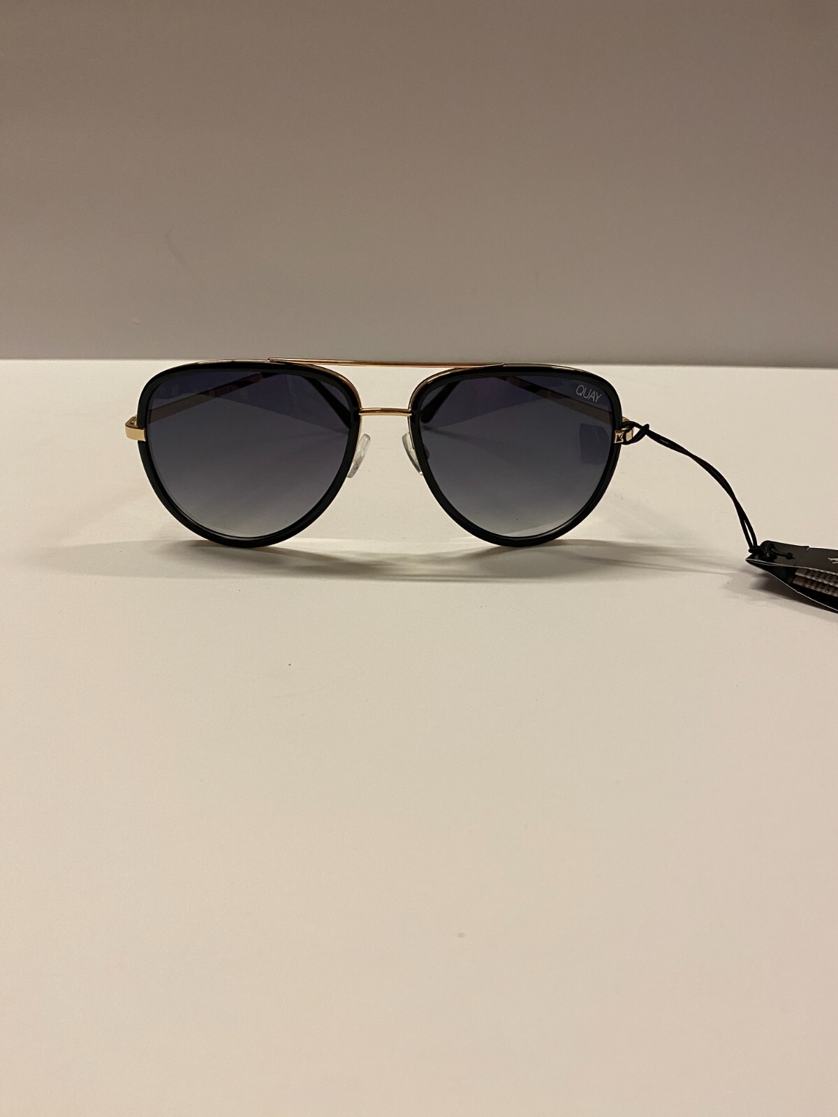Q/A Quay Australia All In Black Gold Rim  Sunglasses 49813