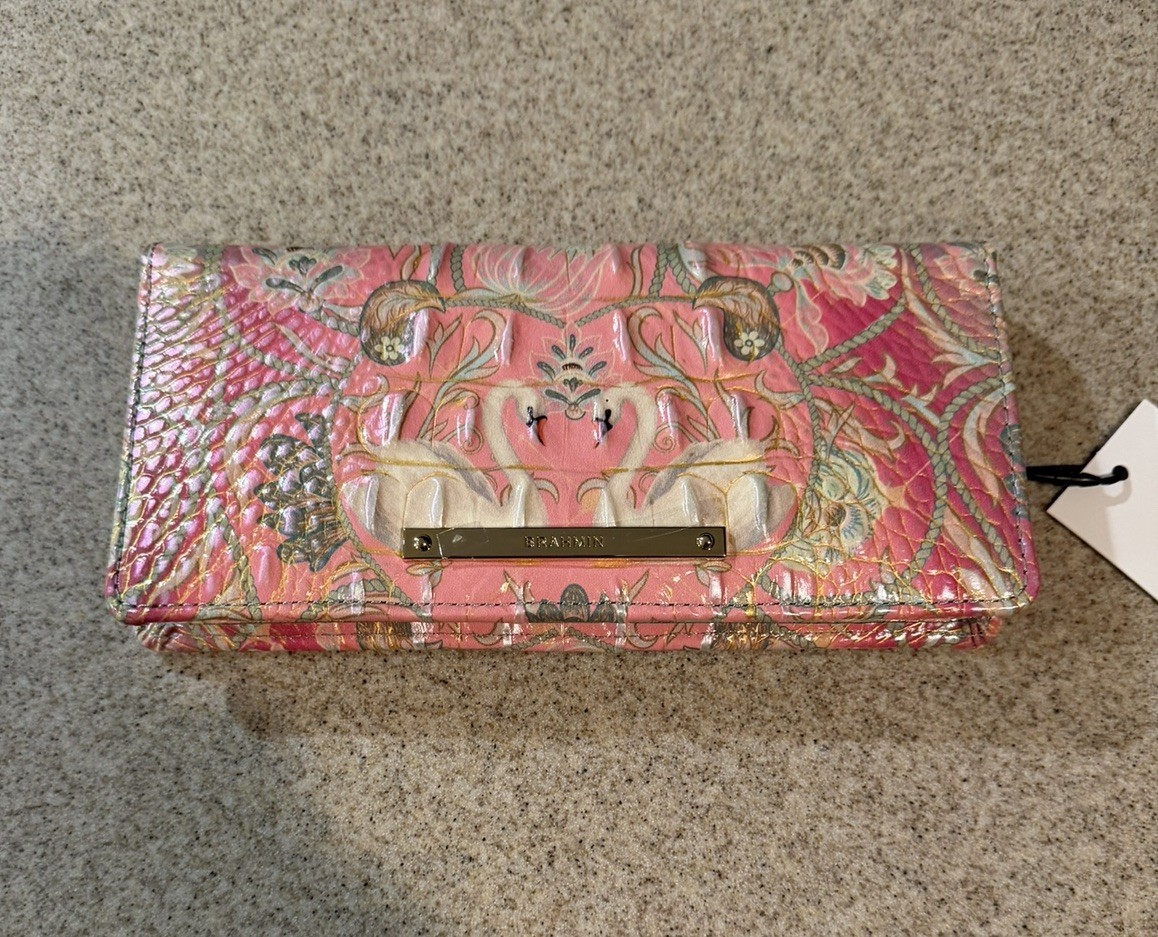 Brahmin Odette Melbourne Ombre Ady Wallet - Gorgeous Swans $145
