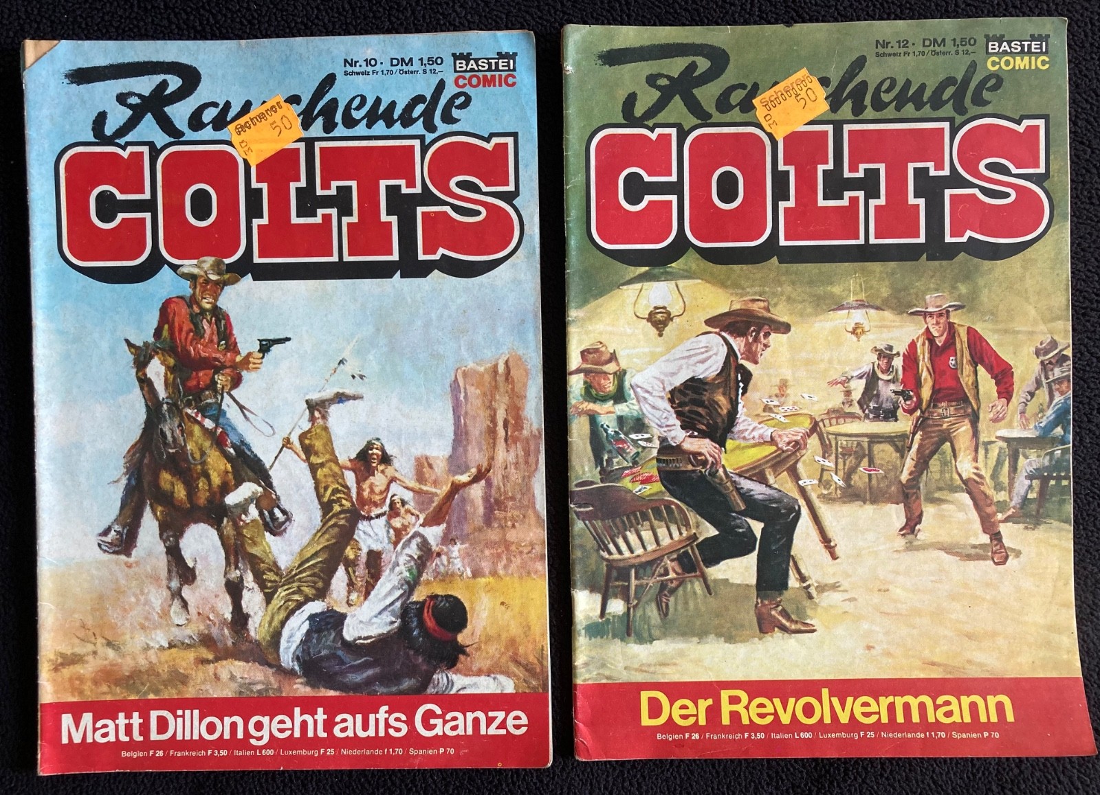 VTG 1977 German Language Western/Cowboys Comics-RAUCHEUDE COLTS (Pair) - BASTEI VTG 1977 German Language Western/Cowboys Comics-RAUCHEUDE COLTS (Pair) - BASTEI
