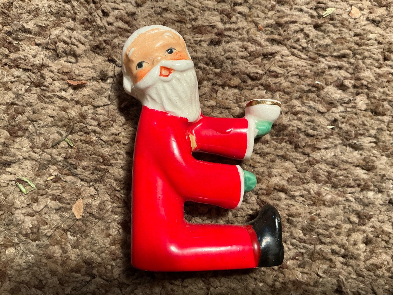Vintage RELCO Christmas NOEL Santa candleholder  \