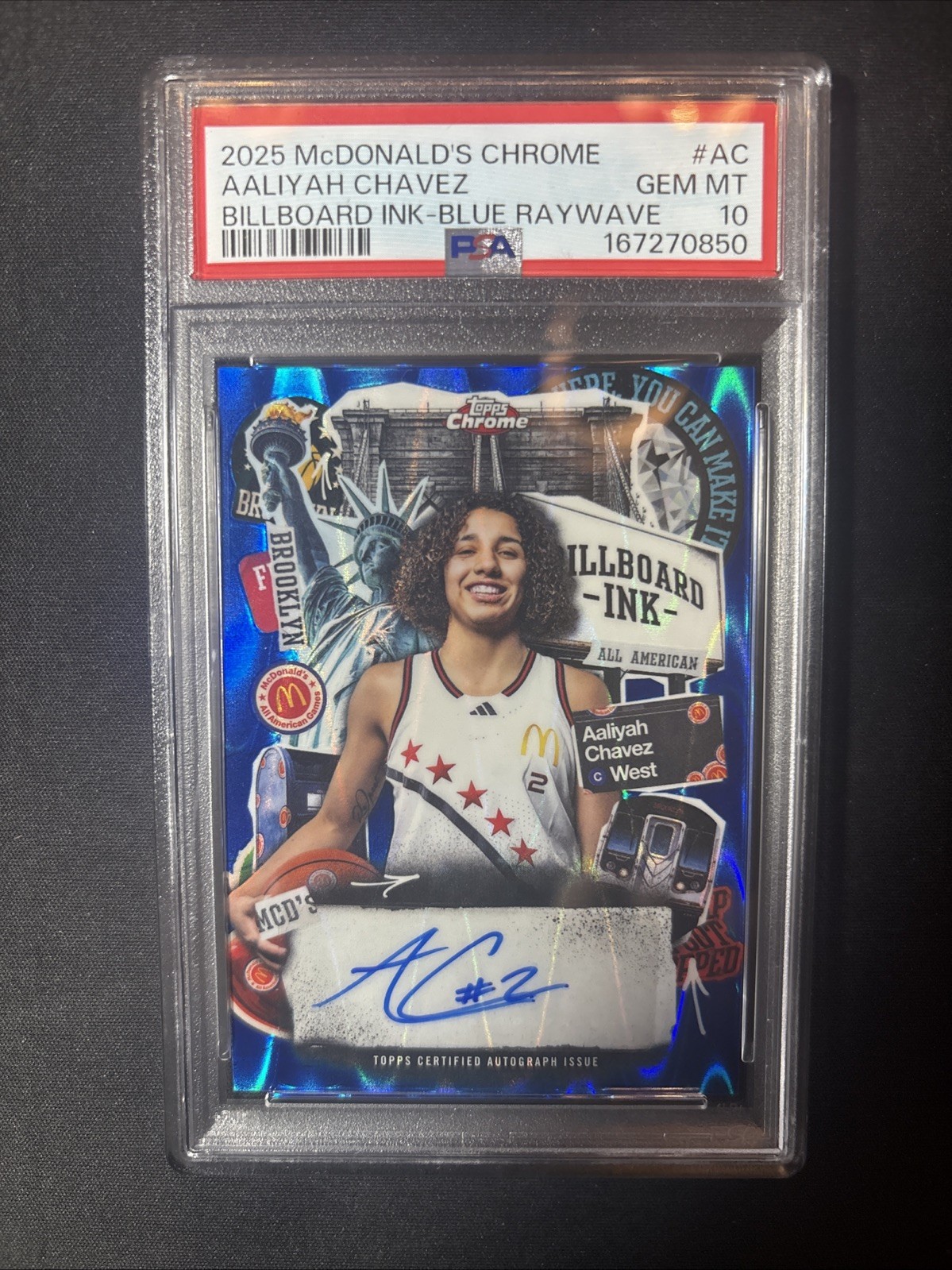 2025 Chrome Mcdonald\'s All American - Billboard Ink Aaliyah Chavez #BI-AC PSA 10