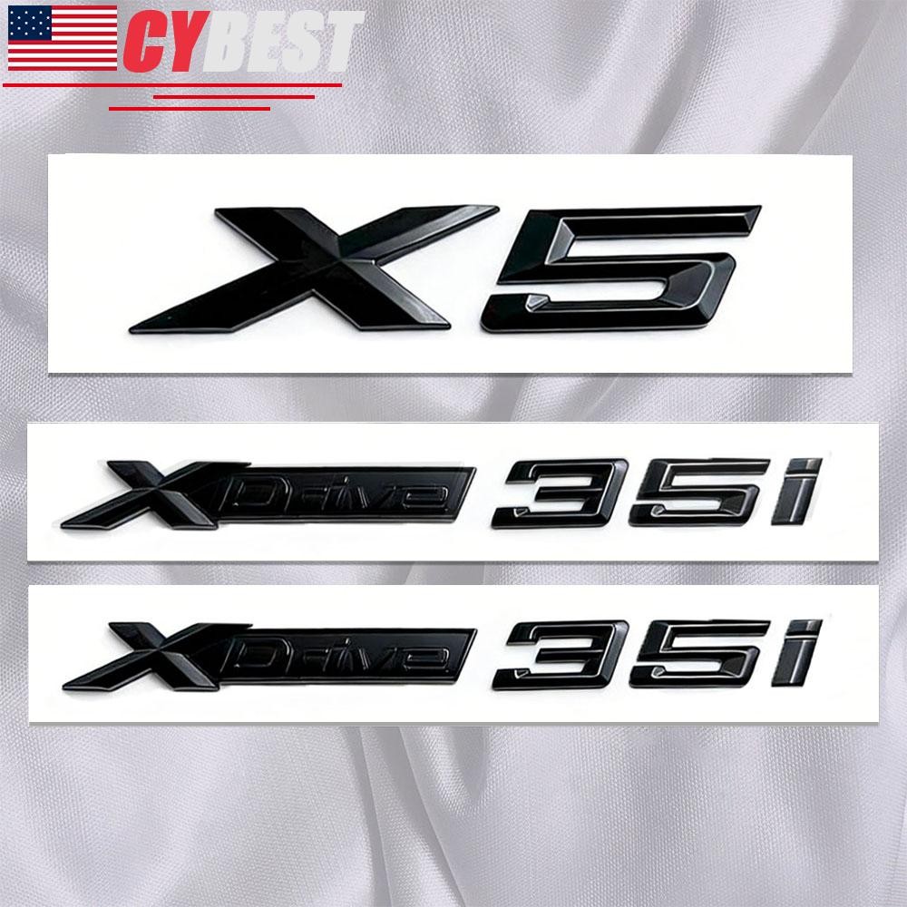 Glossy Black For 1PC X5 + 2PCS xDrive35i xDrive 35i Emblem Rear Badge Symbol NEW