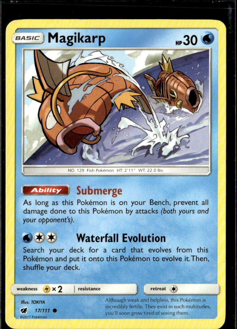 Pokemon Magikarp 17/111 Crimson Invasion Non Holo Common 3 Card Lot Pokemon Magikarp 17/111 Crimson Invasion Non Holo Common 3 Card Lot