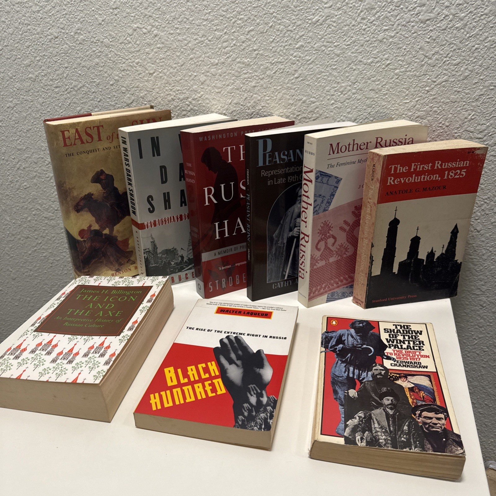 Lot 9 Russian History Books Soviet USSR Revolution Romanov Culture Vintage Paper