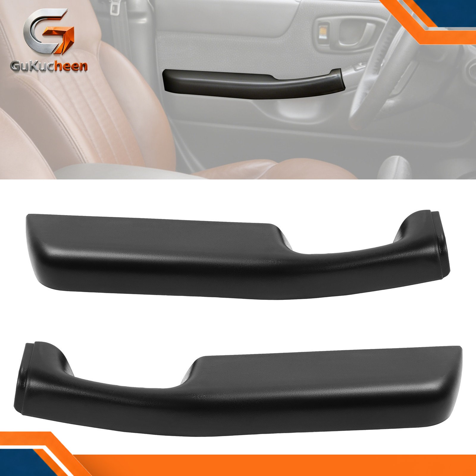 For 1998-2004 Blazer S10 Jimmy Sonoma Door Panel ArmRest Door Pull Pair Black