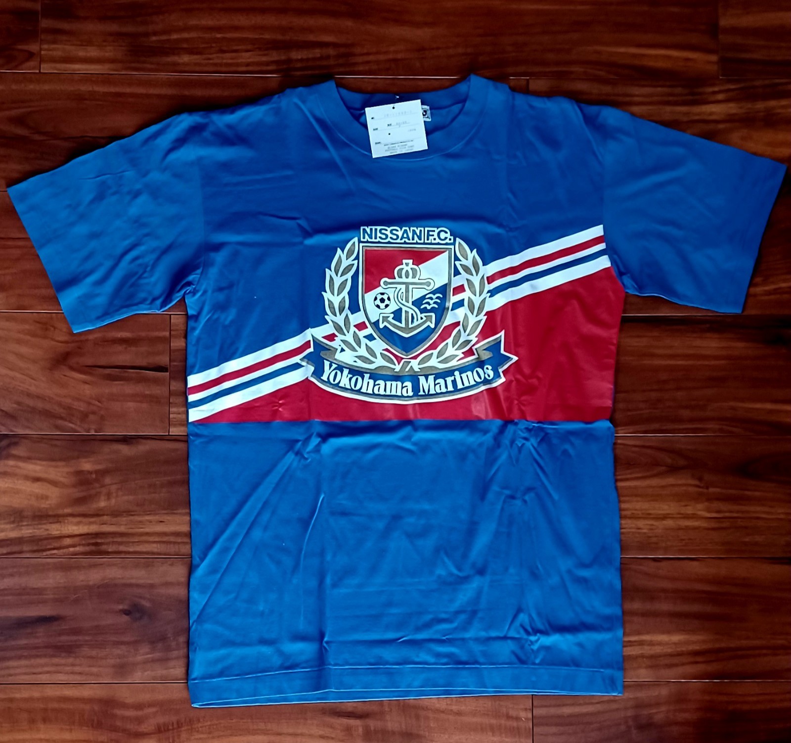Vintage NOS Soccer Shirt Size L Yokohama Marinos Japan Nissan FC Made Japan NWT