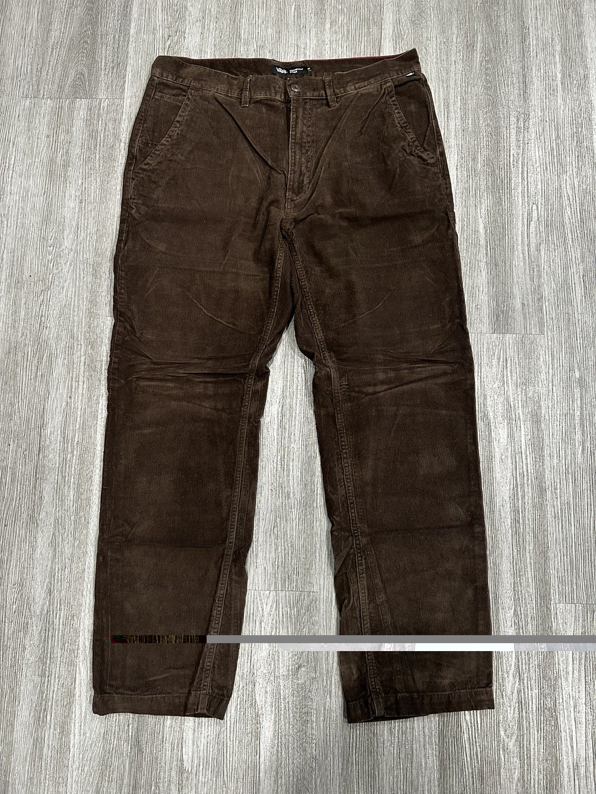 Vans Authentic Chino Mens 36 Brown Corduroy Loose Tapered Fit Skater Pants