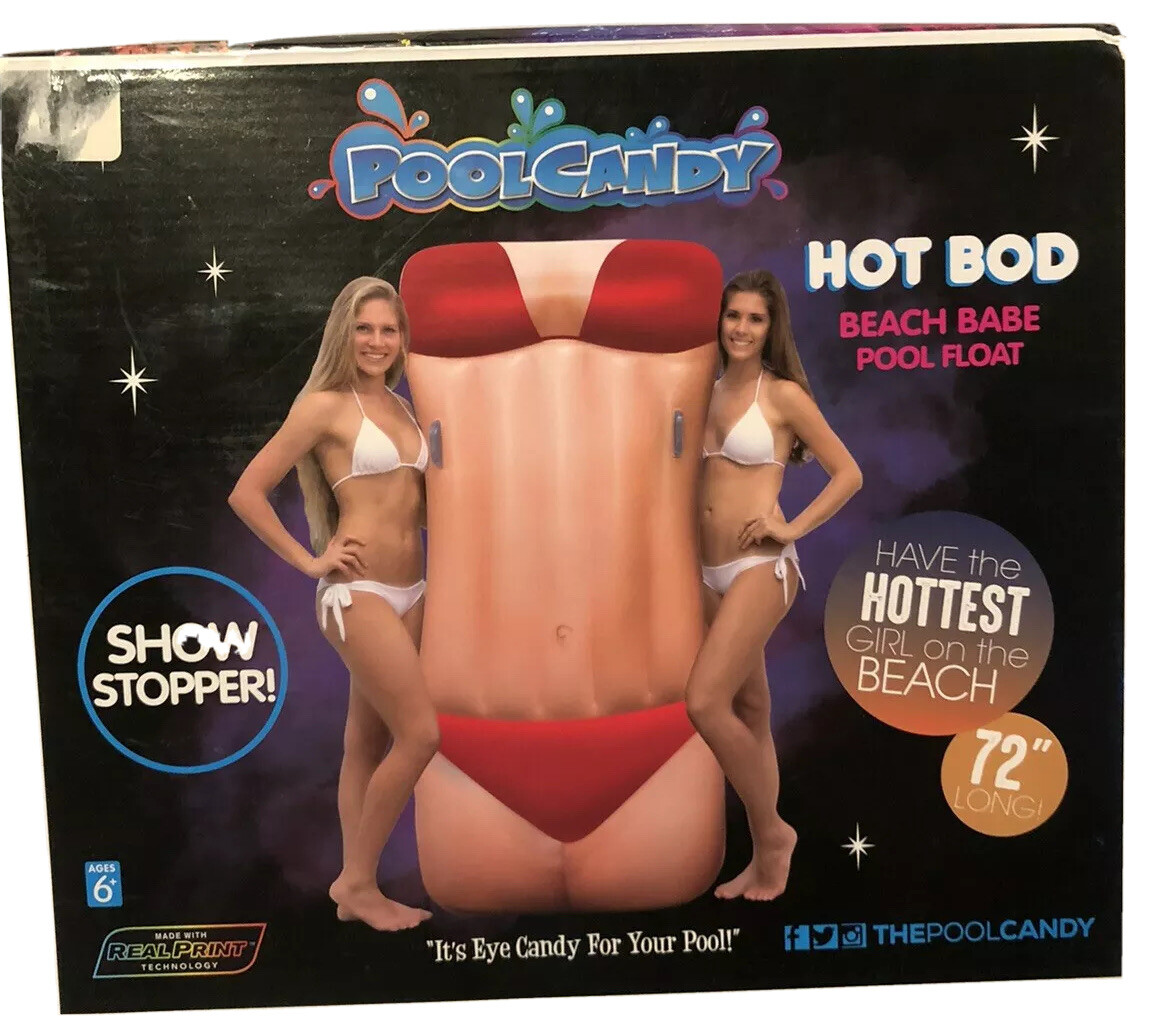 Pool Candy Hot Bod Beach Babe Bikini Pool Float Inflatable Raft Lounge New Pool Candy Hot Bod Beach Babe Bikini Pool Float Inflatable Raft Lounge New