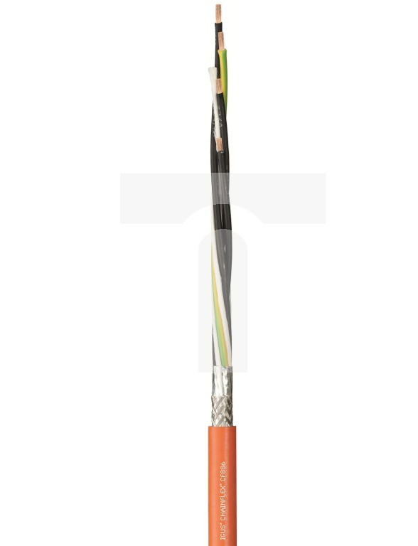 5\' IGUS Chainflex Motor Cable 14 AWG 4 Conductor PVC Jacket 1000 V CF886-25-04