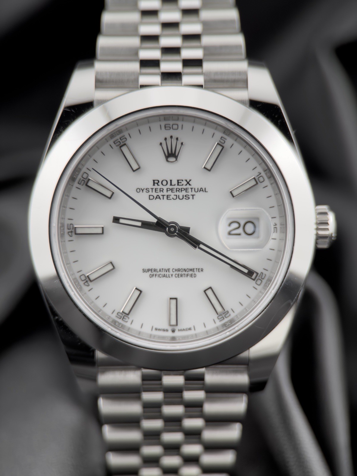 Rolex Datejust 126300 Silver Jubilee Bracelet with Silver Bezel