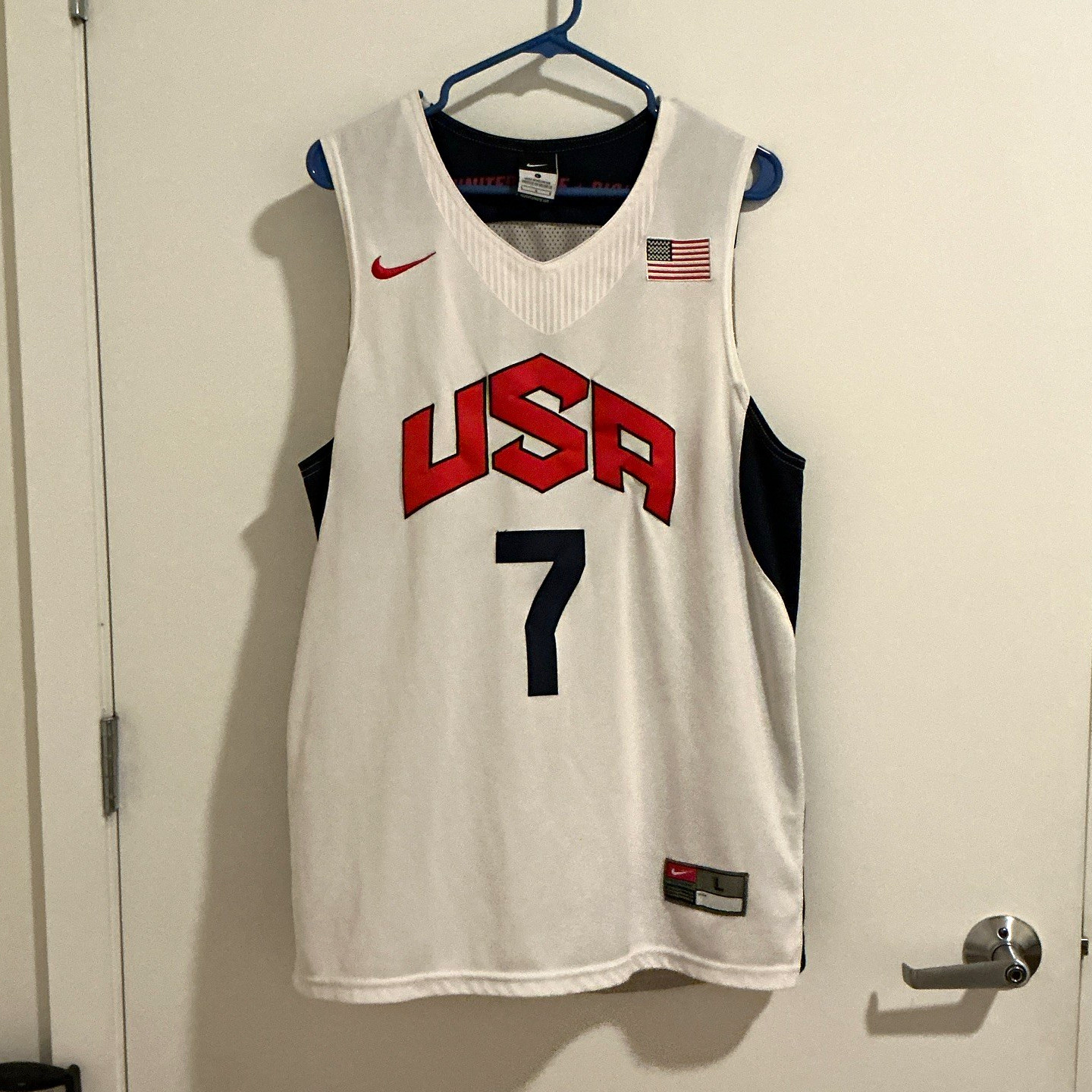 Nike Team USA Basketball Jersey #7 White Red Blue USA Basketball Nike Team USA Basketball Jersey #7 White Red Blue USA Basketball