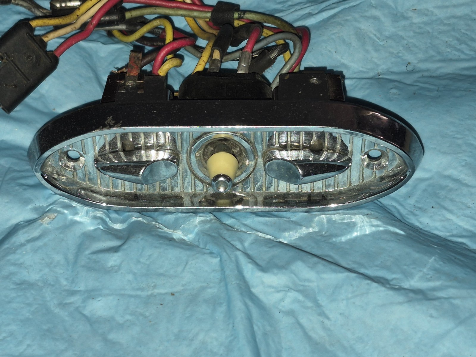 1958 Lincoln ORIG 6-WAY POWER SEAT SWITCH & BEZEL NO CUT WIRES 