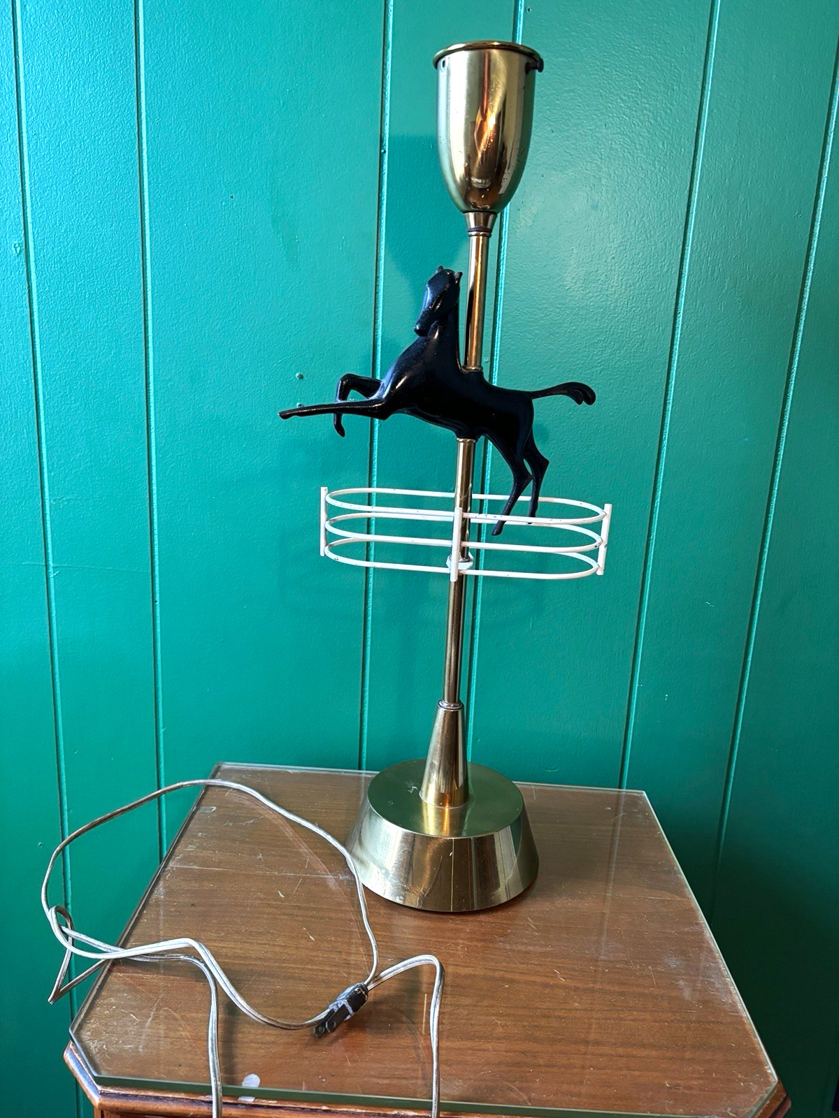 Vintage Mid-Century Modern Rembrandt-Style Jumping Horse Table