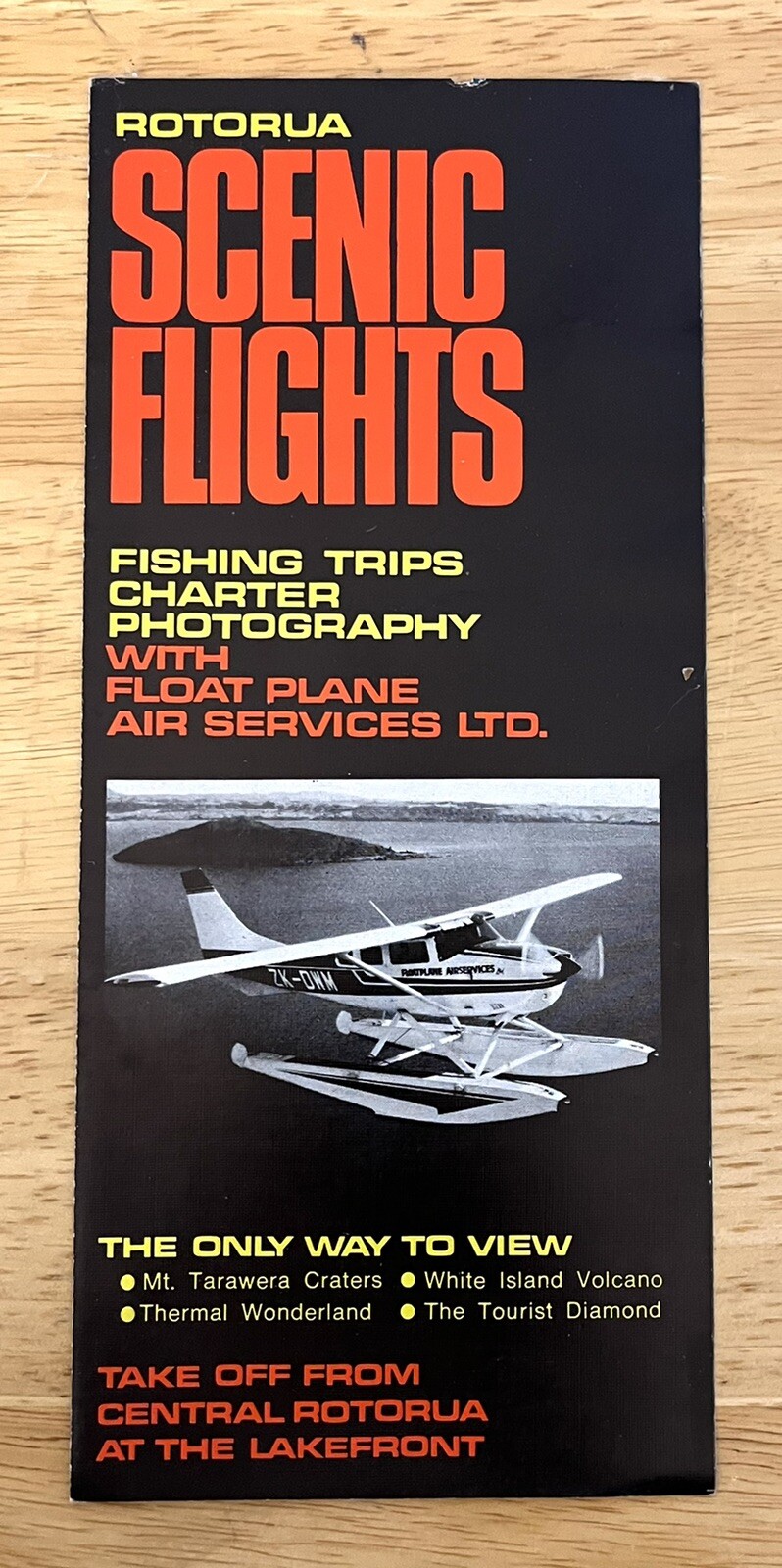 Vintage Rotorua Scenic Flights Brochure Fishing Photography Tours New Zealand
