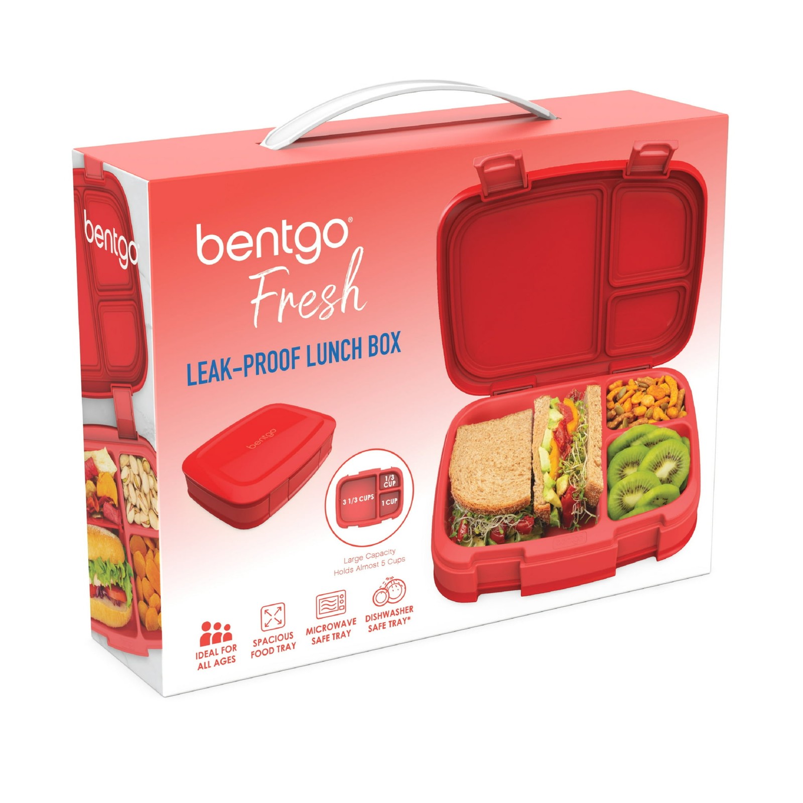 Bentgo Fresh Leak-Proof Bento Lunch Box for Adults and Teens, 4-Part Design