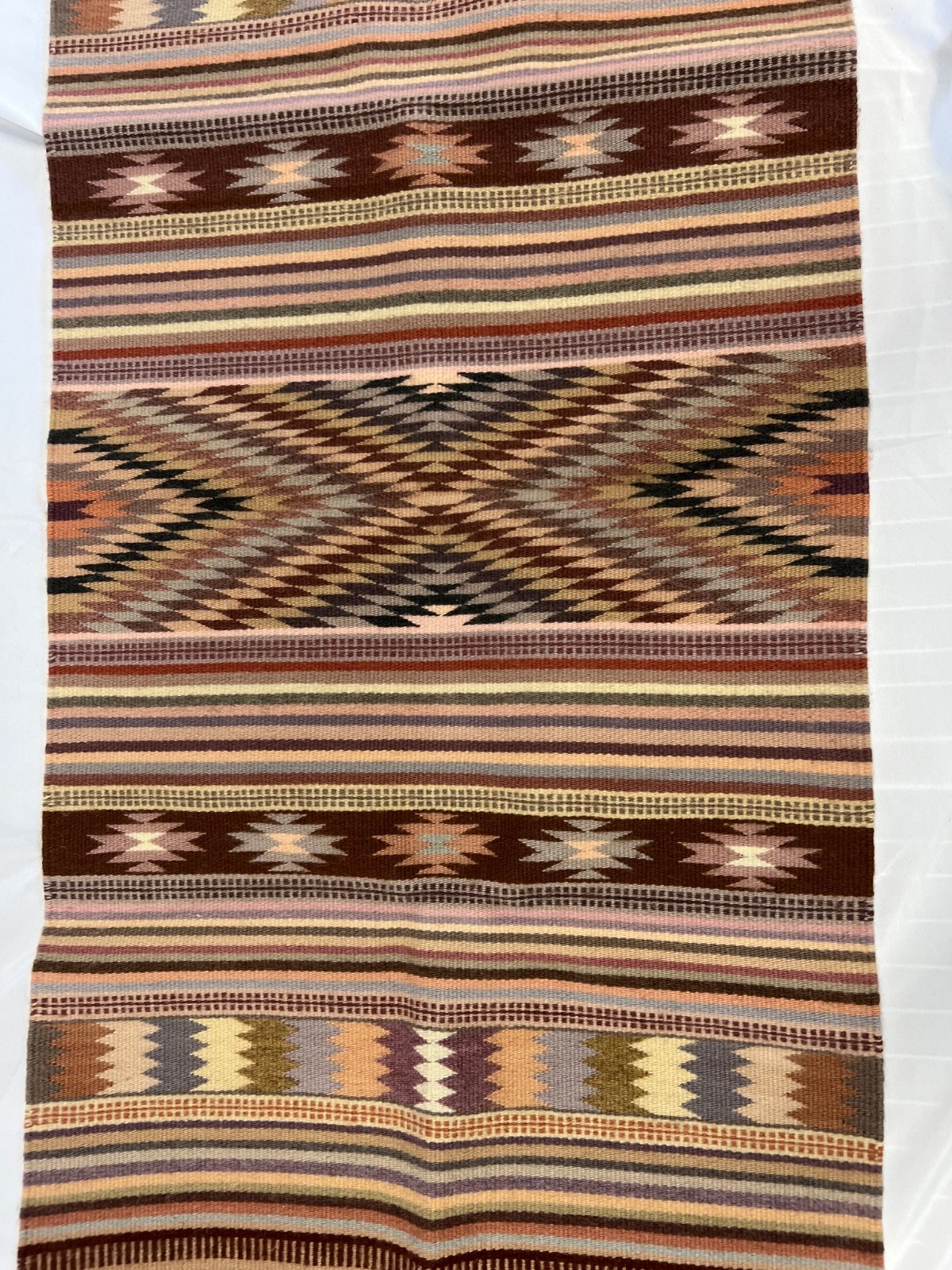 Navajo Hand Woven Rug 24X52 Authentic Navajo Hand Woven Rug 24X52 Authentic