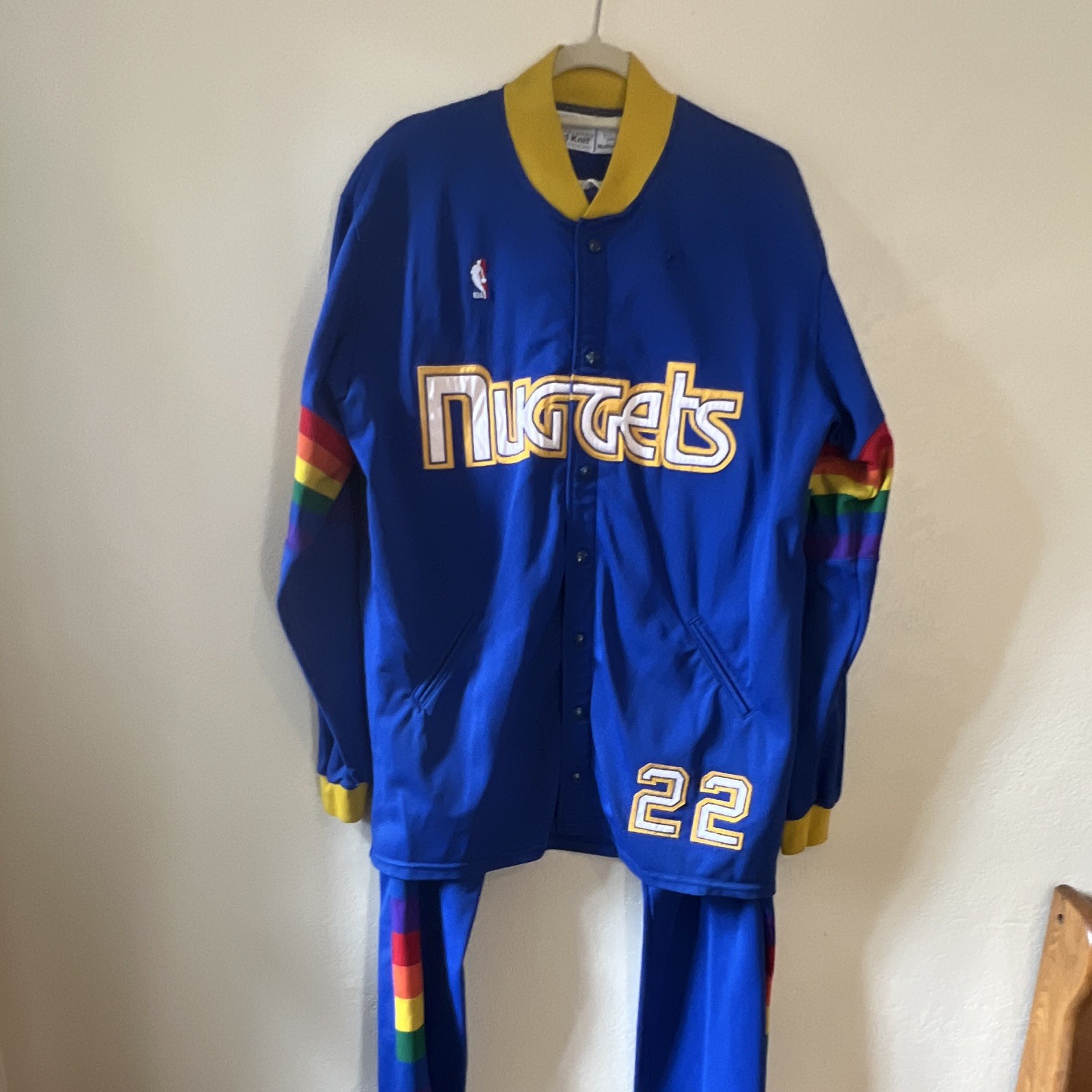 Vintage 1987-88 Denver Nuggets #22 NBA Snap Button Jacket 