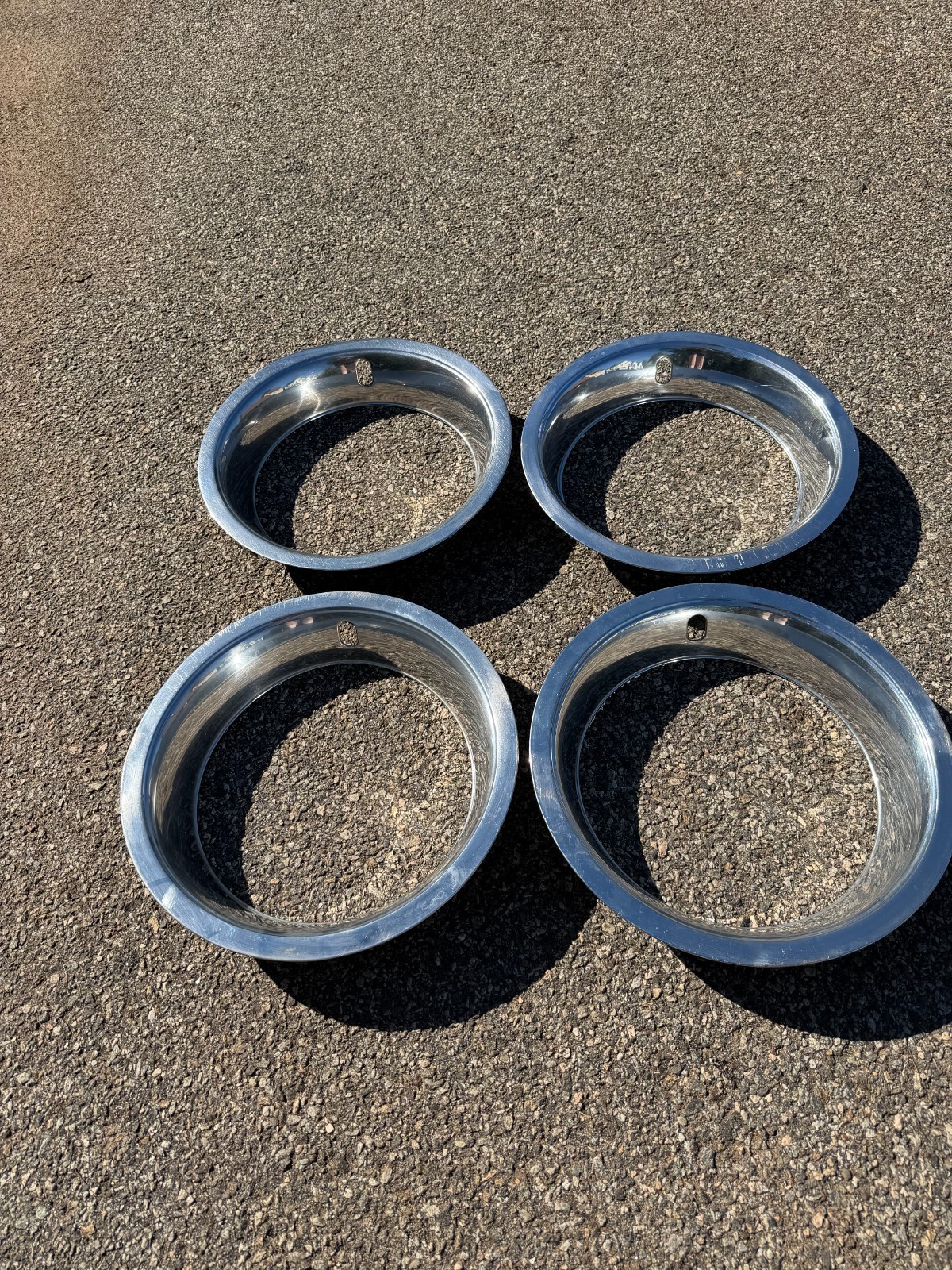 Factory 1968 to 1977 Corvette deep dish rally wheel trim rings beauty rings