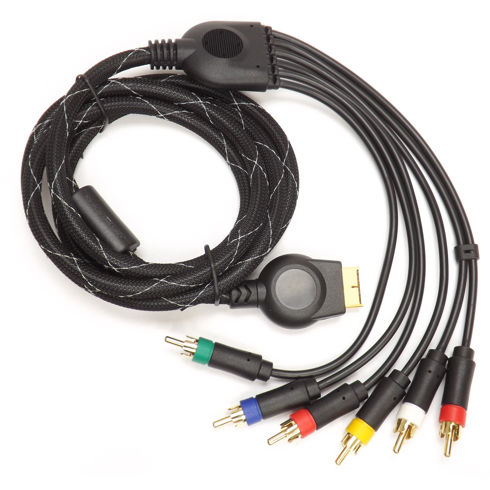 PS2 Gold Tip Component AV Audio Video Cable for Sony PlayStation 2 RCA Composite