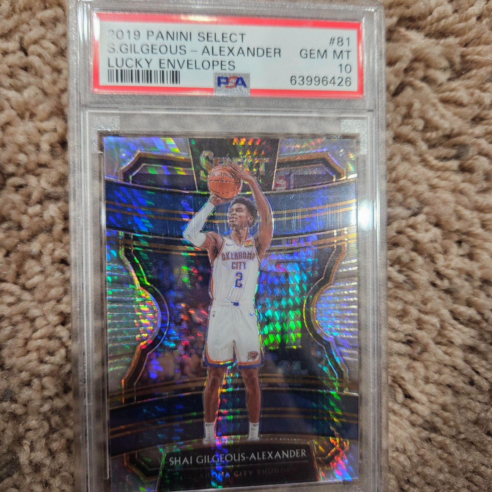 Extreme Rarity 2019 Panini Select S. Gilgeous-Alexader ROOKIE #\'d 8/8 PSA 10 Extreme Rarity 2019 Panini Select S. Gilgeous-Alexader ROOKIE #\'d 8/8 PSA 10