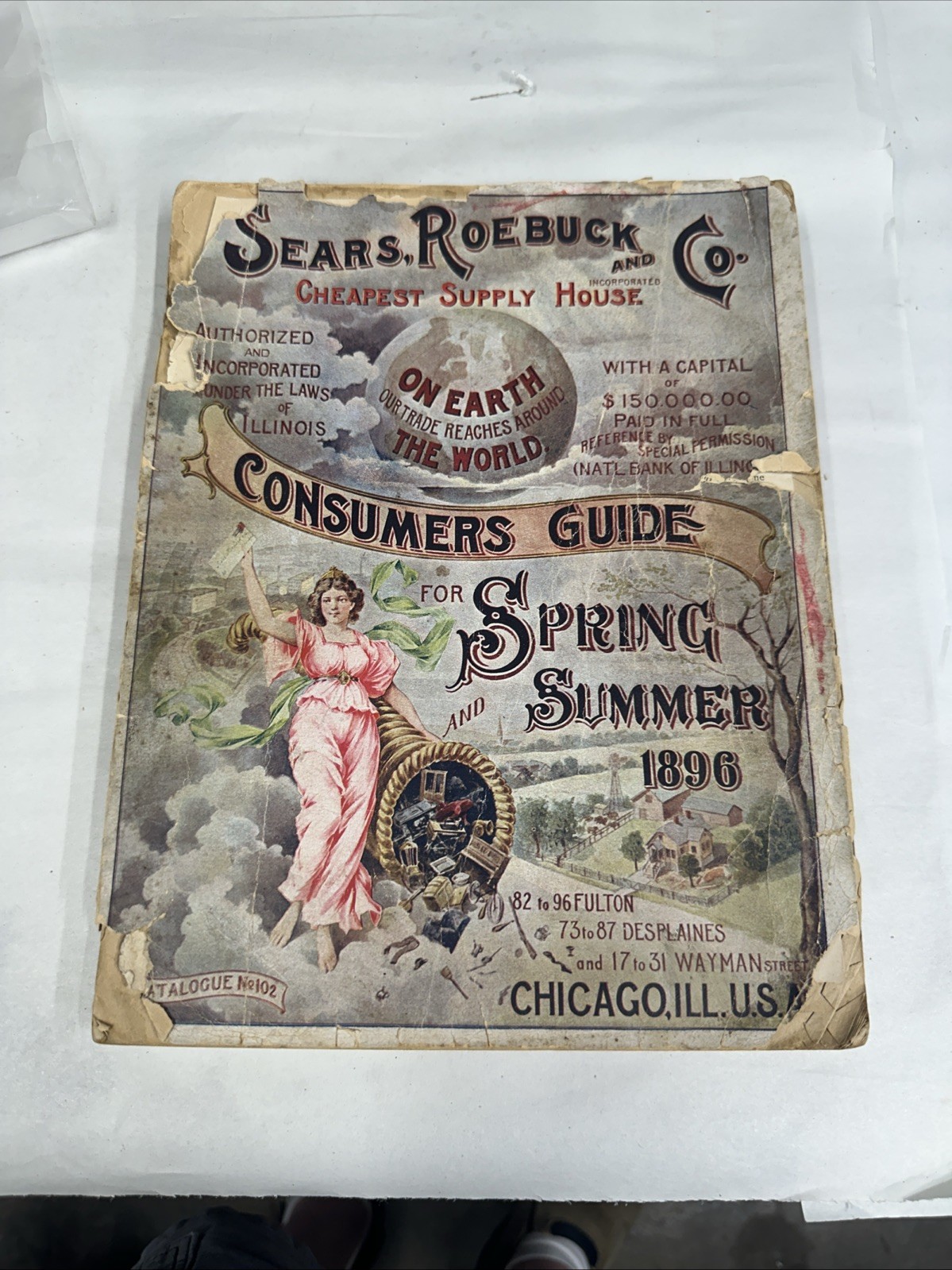 Antique Sears Roebuck And Company Catalog #102 1896 Original Chicago