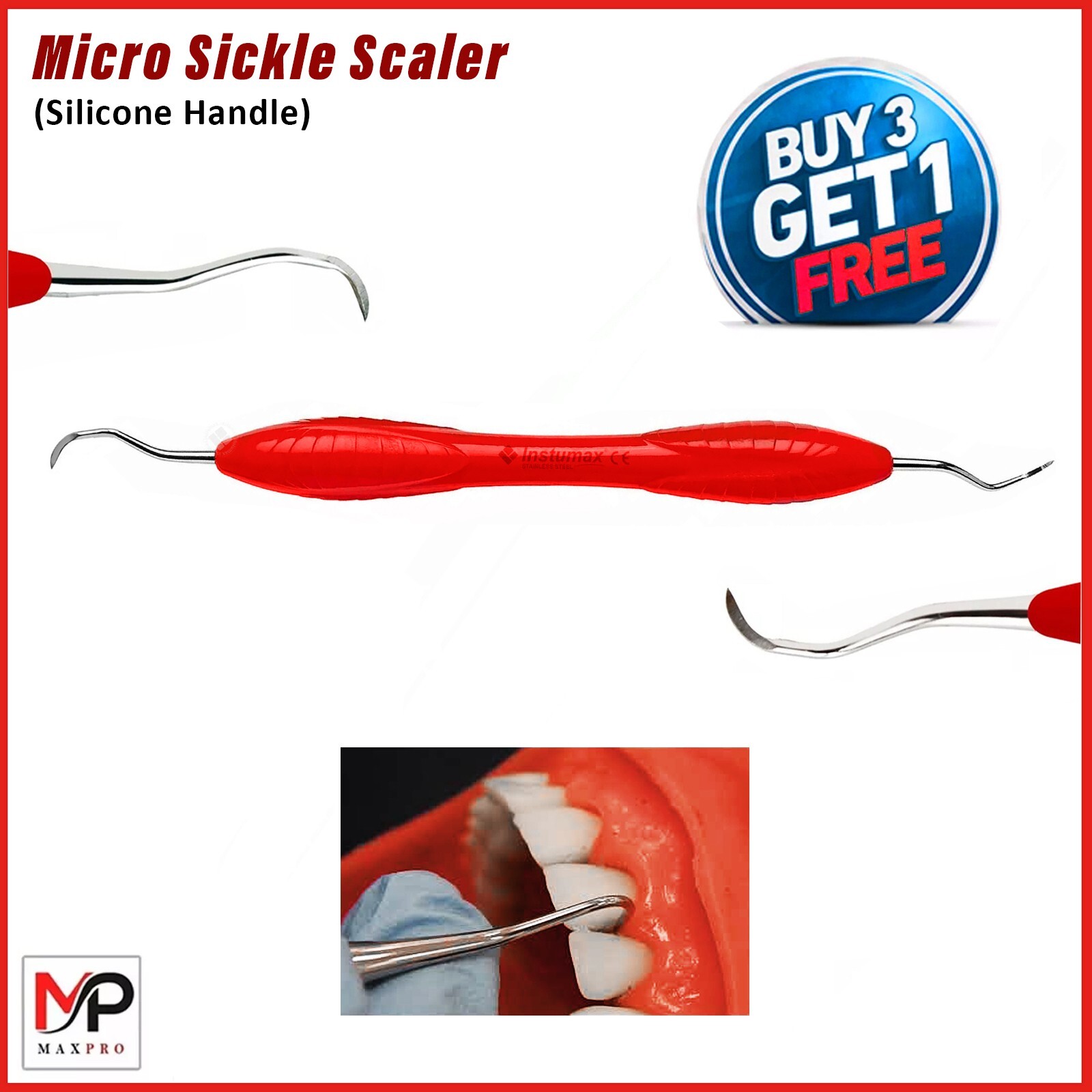 Micro Sickle Scaler Dental Hand Anterior Posterior Periodontal Hygiene Tool Pick