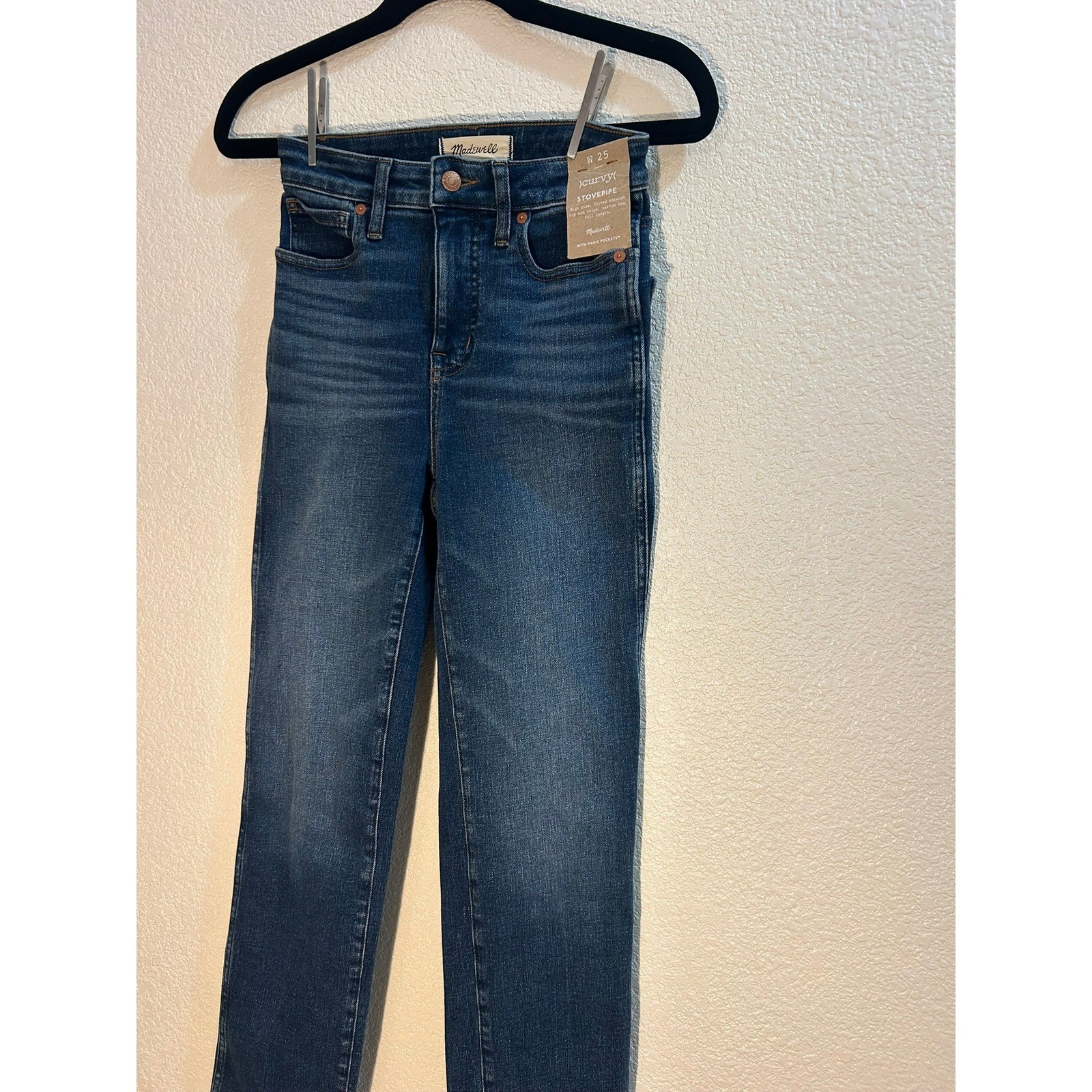Madewell Curvy Stovepipe Jeans Dark Wash High Rise Denim NN571 Size 25 NWT Madewell Curvy Stovepipe Jeans Dark Wash High Rise Denim NN571 Size 25 NWT