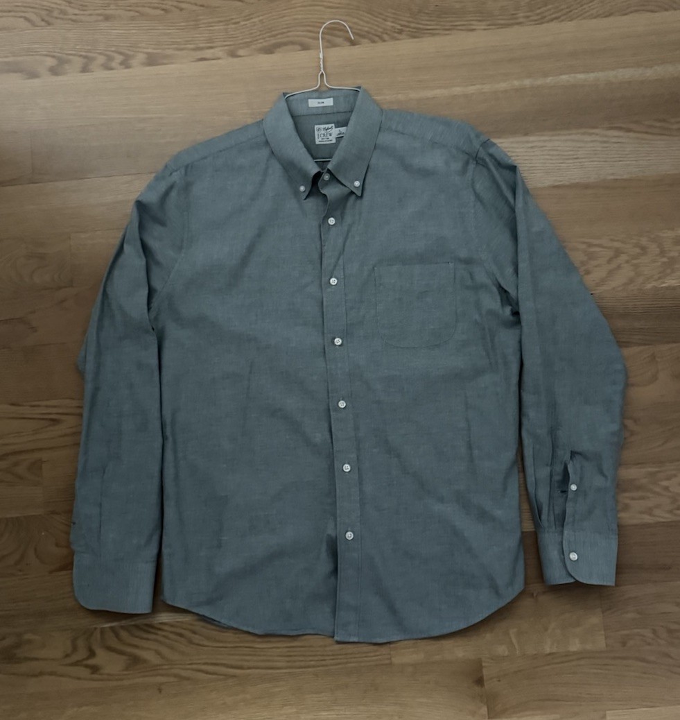 J. Crew Broken-in Organic Cotton Oxford Shirt Championship Green Large J. Crew Broken-in Organic Cotton Oxford Shirt Championship Green Large