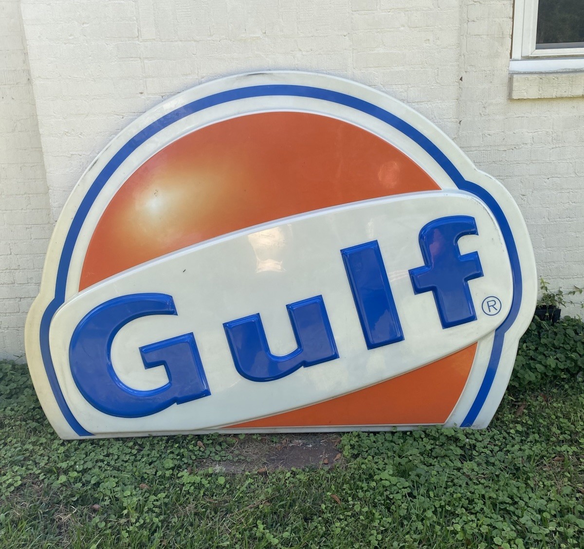 VTG Large Scale Rare Moon Gulf Gas Station 59x84” Sign VTG Large Scale Rare Moon Gulf Gas Station 59x84” Sign