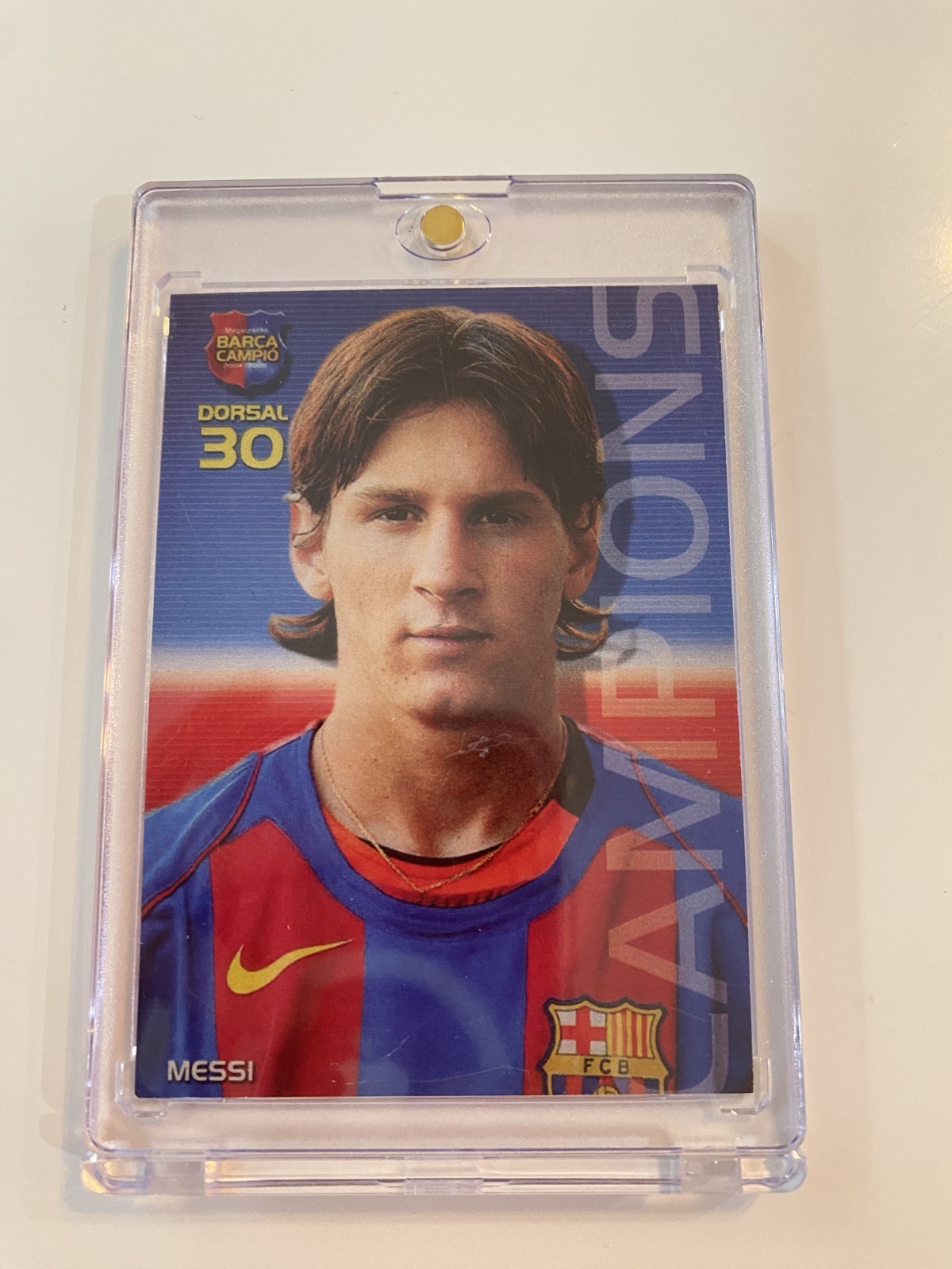 2004-05 Panini Megacracks Barca Campeon - Lionel Messi #35 Catalan lot 2004-05 Panini Megacracks Barca Campeon - Lionel Messi #35 Catalan lot