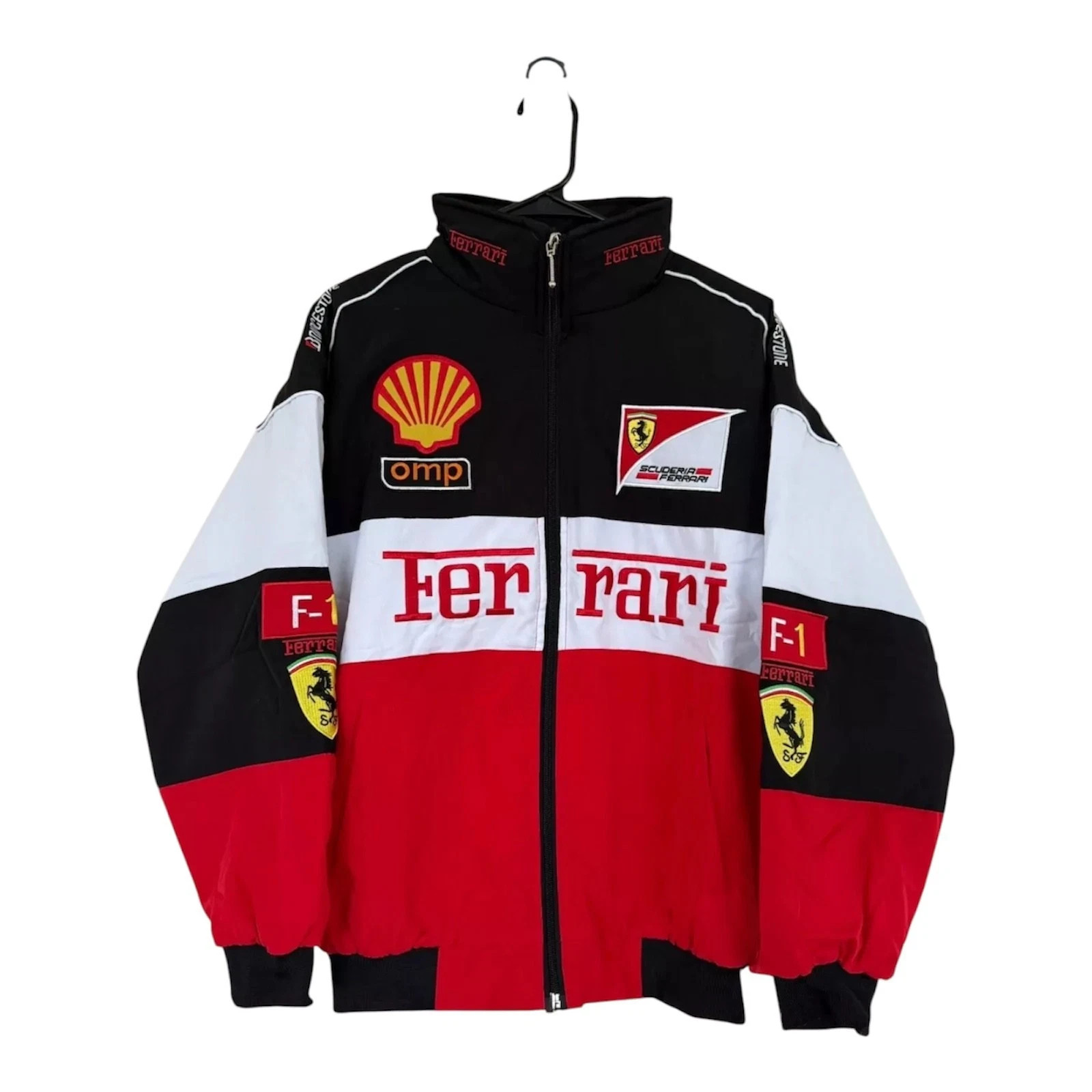 Ebroidered Ferrari Cotton Padded Jacket F 1 Racing Unisex Embroidery Jacket