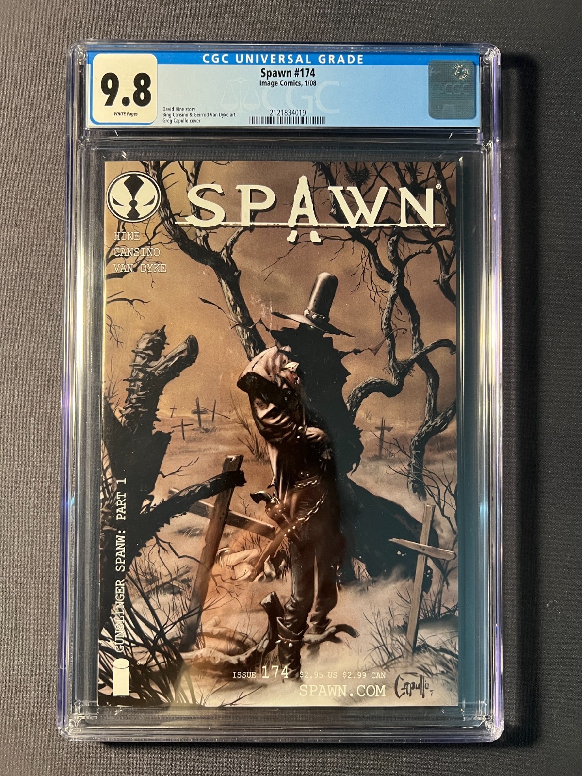 Spawn #174 (2008) CGC 9.8 1st App GUNSLINGER SPAWN White Pages Spawn #174 (2008) CGC 9.8 1st App GUNSLINGER SPAWN White Pages