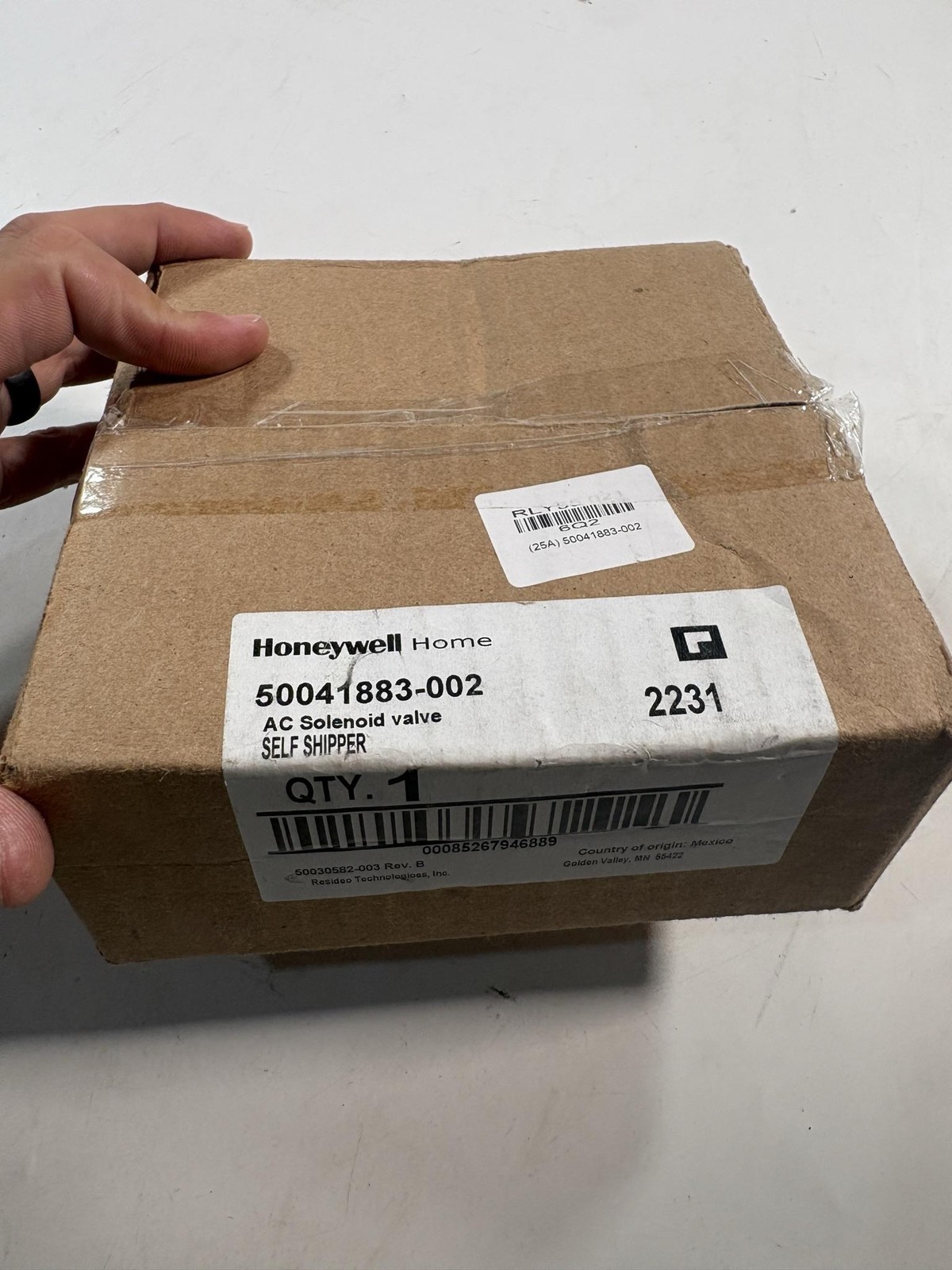Honeywell Home 50041883-002 AC Solenoid Valve 24V Brass HVAC Assembly Control