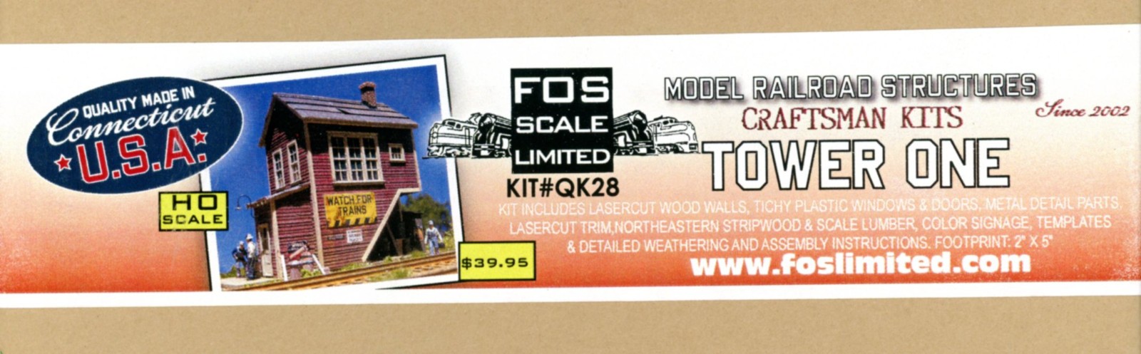 FOS Scale Limited #QK28, Tower One One (yard tower), HO scale craftsman kit FOS Scale Limited #QK28, Tower One One (yard tower), HO scale craftsman kit