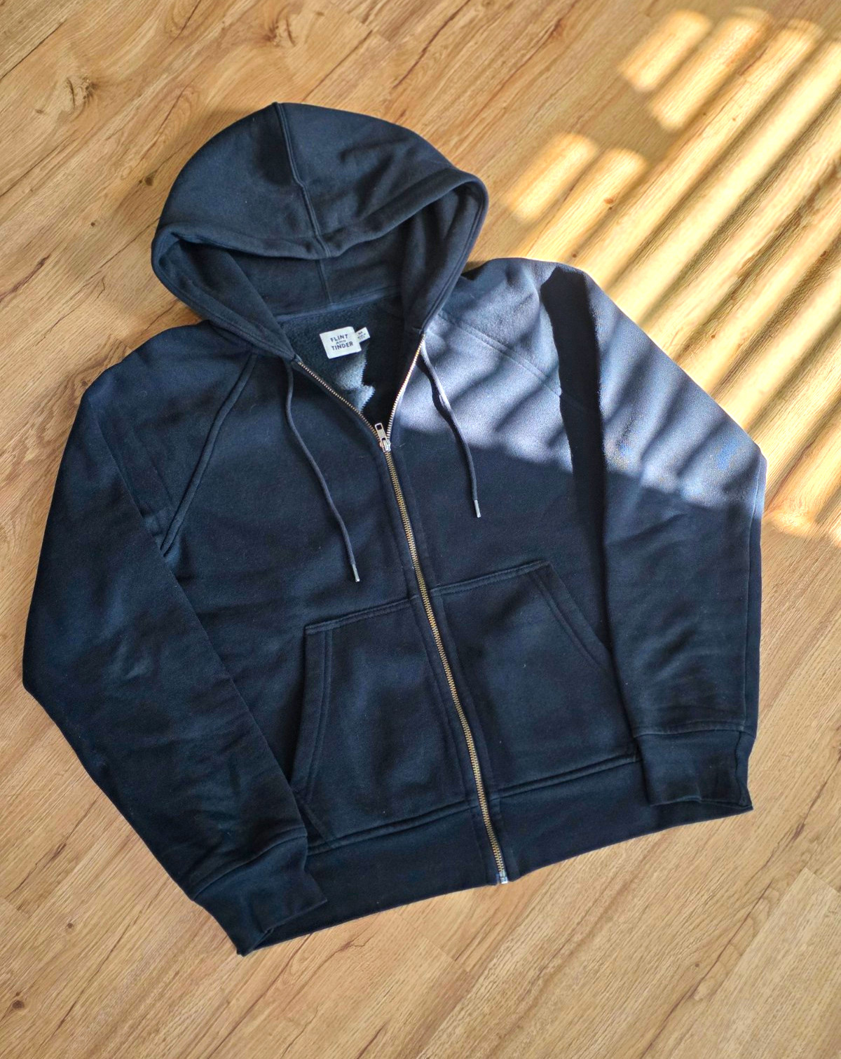 Flint and Tinder Huckberry 10-Year Hoodie Zip Black Mens Medium Black