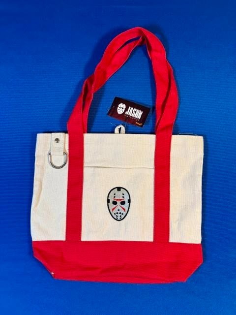 2026 Spirit Halloween Canvas Tote Bag Jason Voorhees Friday the 13th New w/ Tag