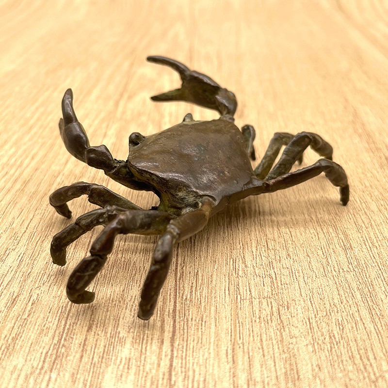 Brass Crab Sculpture Rustic Coastal Decor Cancer Zodiac Collectible Figure Brass Crab Sculpture Rustic Coastal Decor Cancer Zodiac Collectible Figure