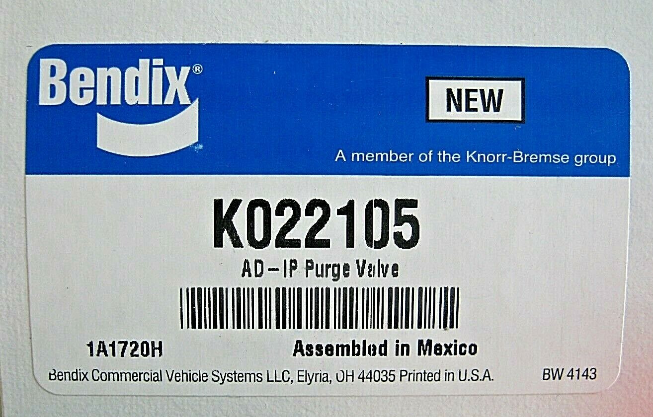 ~NEW GENUINE BENDIX AD-IP & AD-IS REPLACEMENT PURGE VALVE ASSEMBLY KIT ~ K022105