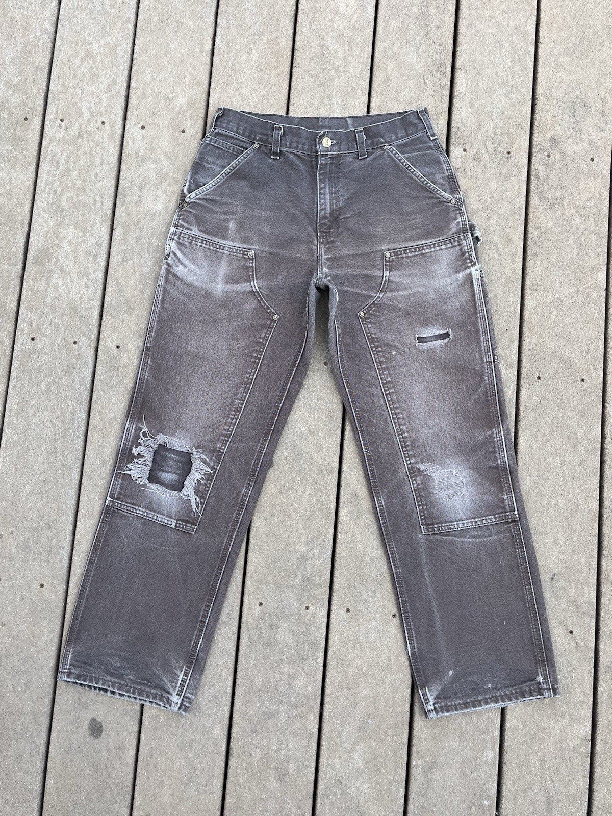 Vintage Carhartt B136 DKB Double Knee Carpenter Pants - 30x30 Faded & Distressed