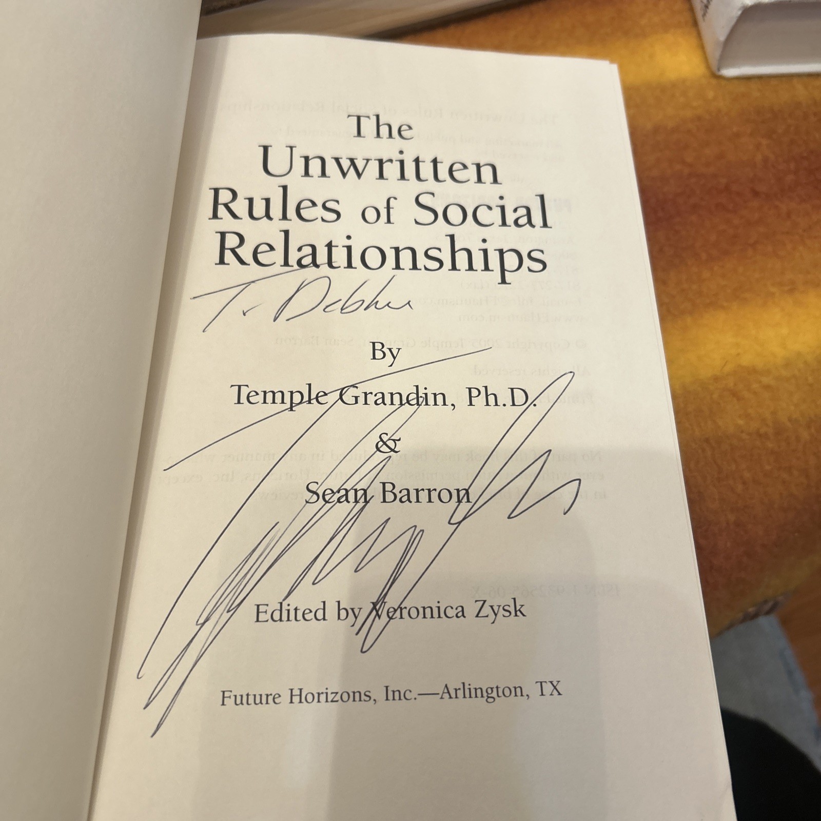 SIGNED Temple Grandin Unwritten Rules Social Relationships 2005 HC DJ Autism VG SIGNED Temple Grandin Unwritten Rules Social Relationships 2005 HC DJ Autism VG