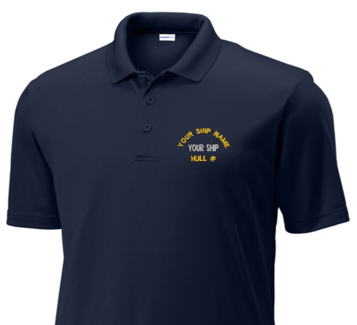 USS CARR FFG-52 Performance Golf Shirt  New.  US NAVY .NEW