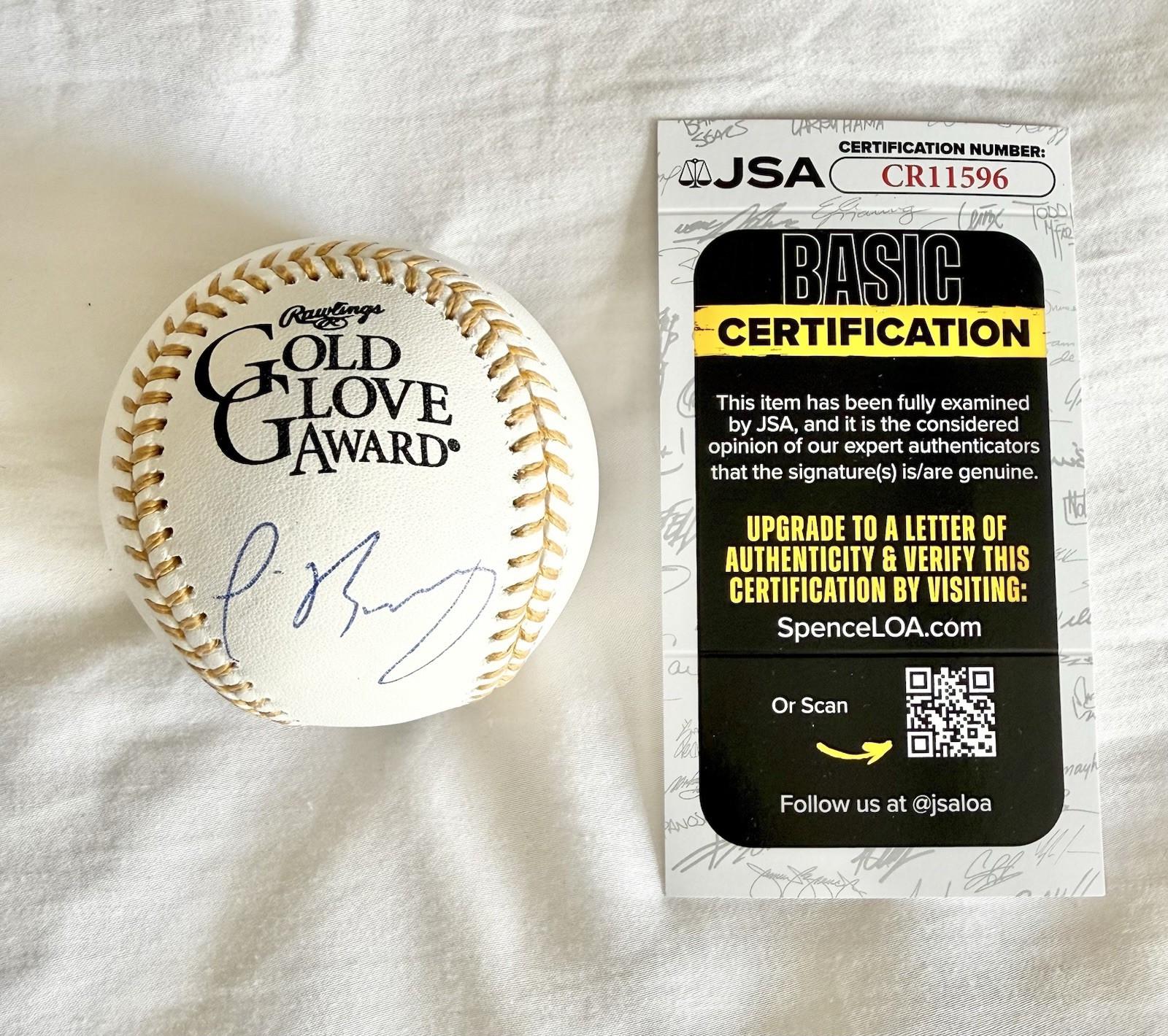 CUBS TIGER JAVIER JAVY BAEZ signed RAWLINGS GOLD GLOVE MAJOR LEAGUE BASEBALL JSA